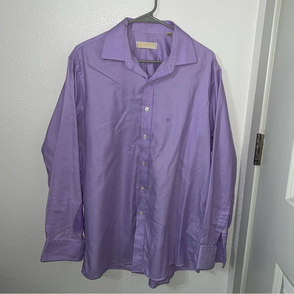 Men's Purple Dress Shirt Michael Kors